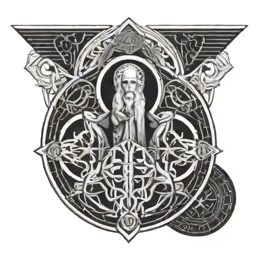 Saint Benedict Medal tattoo design idea