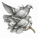 three doves  tattoo design idea
