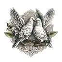 three doves  tattoo design idea