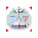 Circus tent tattoo design idea