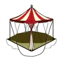 Circus tent tattoo design idea