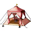 Circus tent tattoo design idea