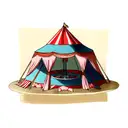 Circus tent tattoo design idea