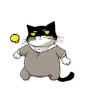 big fat cat tattoo design idea