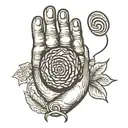 thumb print tattoo design idea