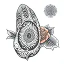 thumb print tattoo design idea