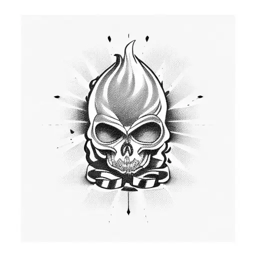 Molotov cocktail tattoo design idea