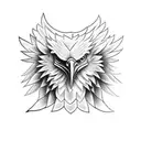 Eagle with a laurel wreath tattoo design idea
