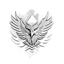 Eagle with a laurel wreath tattoo design idea