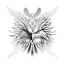 Eagle with a laurel wreath tattoo design idea