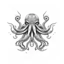 wicked evil octopus  tattoo design idea
