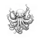 wicked evil octopus  tattoo design idea