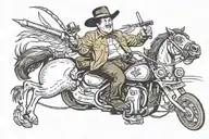 norm Peterson form cheers riding a missle like a cowboy tattoo design idea