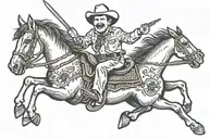 norm Peterson form cheers riding a missle like a cowboy tattoo design idea