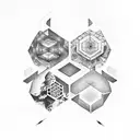 hexagon  tattoo design idea