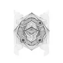 hexagon  tattoo design idea