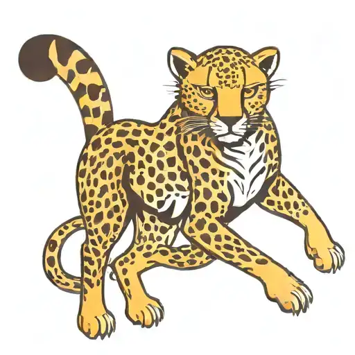 cheetah print tattoo design idea