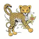 cheetah print tattoo design idea