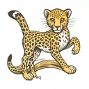 cheetah print tattoo design idea