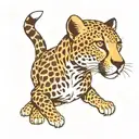 cheetah print tattoo design idea