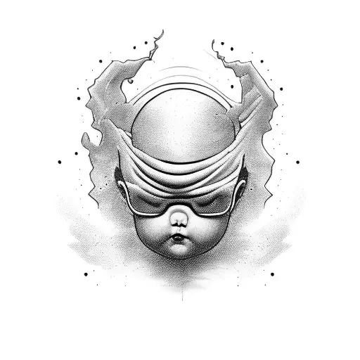 frustrated child tattoo design idea