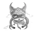 frustrated child tattoo design idea