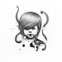 frustrated child tattoo design idea