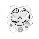 smiley face sad eyes tattoo design idea