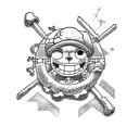 Bible Scripture with One Piece (anime) tattoo design idea