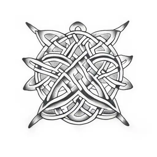 Celtic love knot tattoo design idea