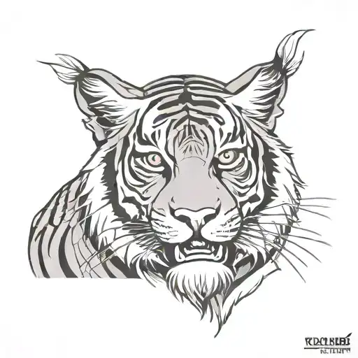 thai tiger tattoo design idea