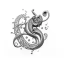 Bass clef tattoo design idea