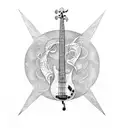 Bass clef tattoo design idea