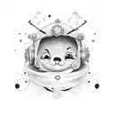 charming, adventure,cute, loveable personality, creative  tattoo design idea