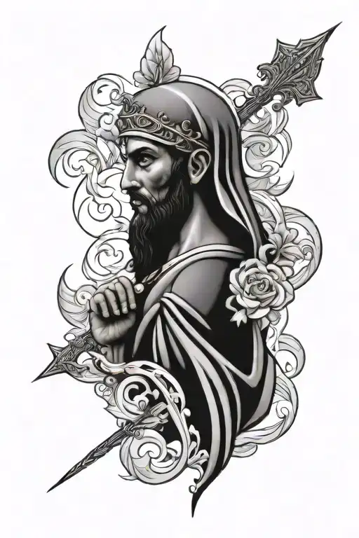 un san Judas Tadeo tattoo design idea