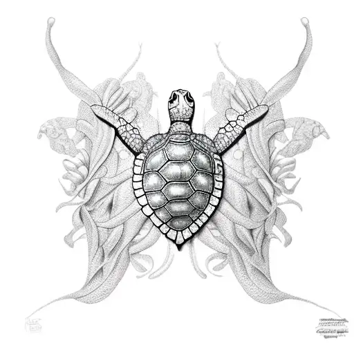 Turtle tattoo design idea