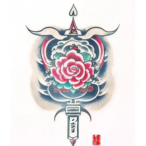 Ace of Spades in Japanese anime  tattoo design idea