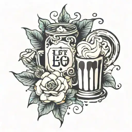 let go of spiritual milk tattoo design idea