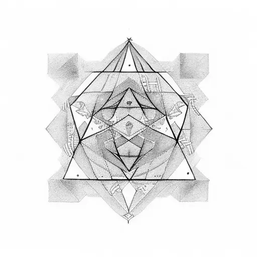 A geometric representation of the Fibonacci sequence incorporating the Pitágoras theorem tattoo design idea