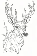 Deer head tattoo design idea