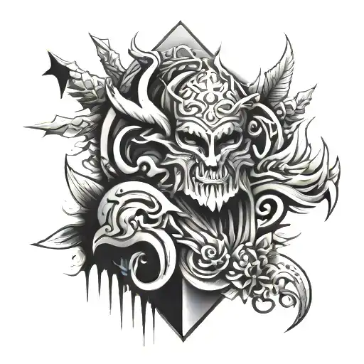 nordic brutal tattoo design idea
