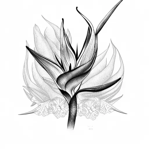 Bird of Paradise tattoo design idea