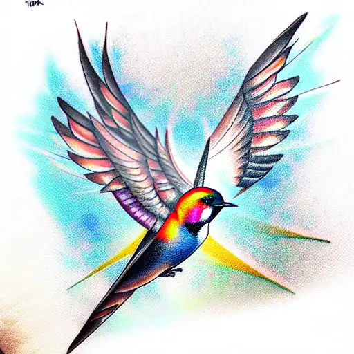 Swallow Bird tattoo design idea