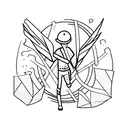 runner tattoo design idea