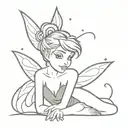 tinker bell stars pixie dust tattoo design idea
