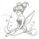 tinker bell stars pixie dust tattoo design idea