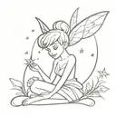 tinker bell stars pixie dust tattoo design idea