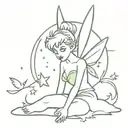 tinker bell stars pixie dust tattoo design idea