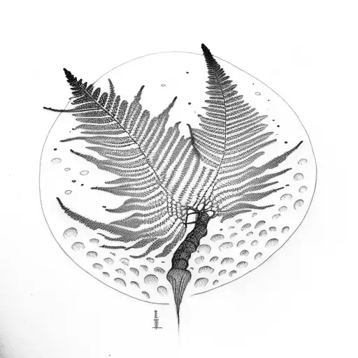 Fern Tree tattoo design idea