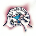 hands with childs name tattoo design idea